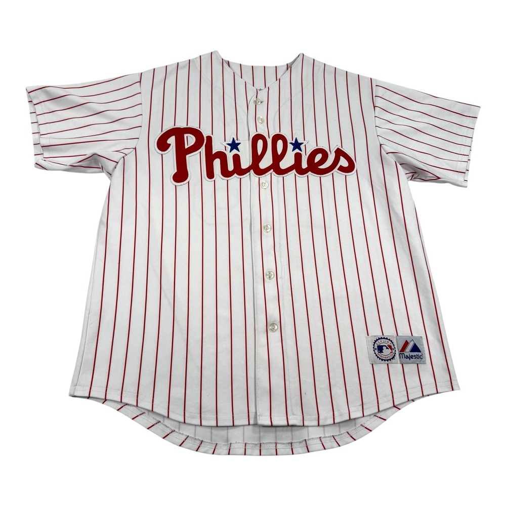 Philadelphia Phillies Jersey Mens 3XL White MLB Baseball Chase Utley 26 Majestic